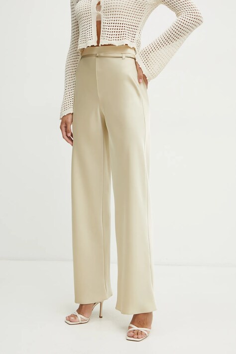 Patrizia Pepe pantaloni femei, culoarea bej, drept, high waist, 8P0689 A459