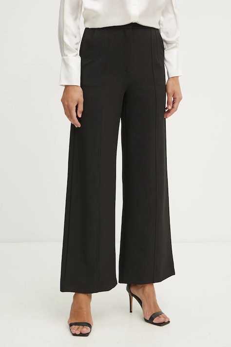 Kalhoty Patrizia Pepe dámské, černá barva, široké, high waist, 8P0696 A375