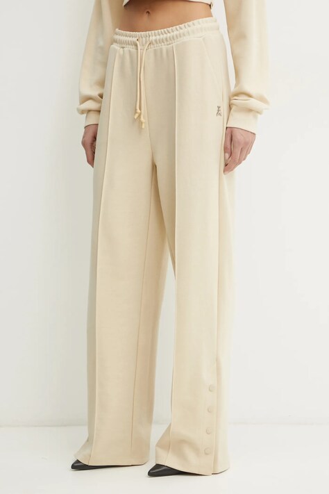 Patrizia Pepe pantaloni de trening culoarea bej, uni, 8P0701 J219