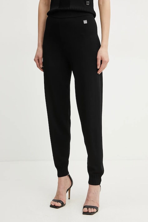 Спортивные штаны Armani Exchange женские цвет чёрный однотонные XW000120 AF10352