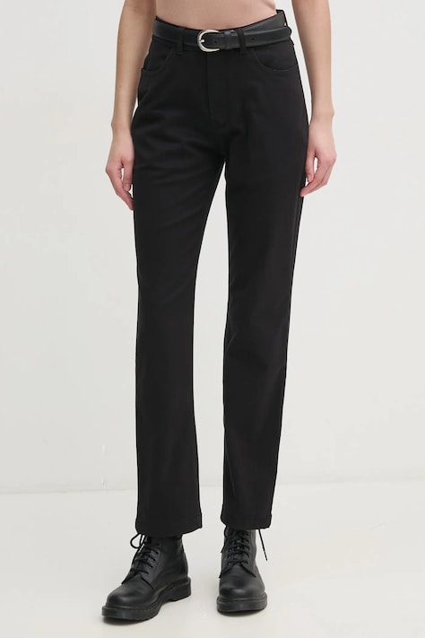 Брюки Calvin Klein Jeans женские цвет чёрный прямые высокая посадка J20J224852