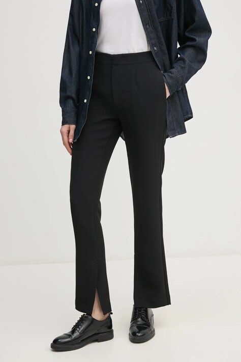 Панталон Calvin Klein Jeans в черно със стандартна кройка, с висока талия J20J224853