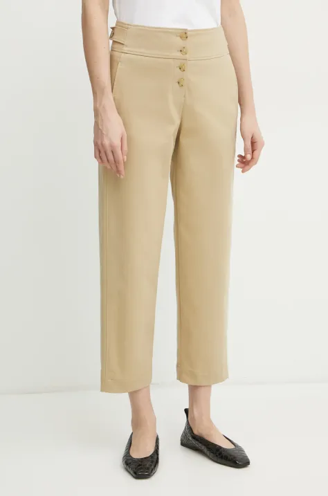 BOSS pantaloni donna colore beige  50537557