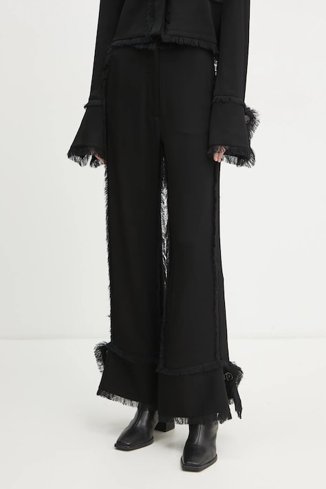 Day Birger et Mikkelsen spodnie Theodor damskie kolor czarny proste high waist DAY65243519