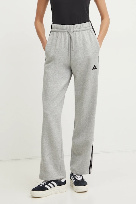 Tepláky adidas Essentials šedá barva, melanžové, JE1302