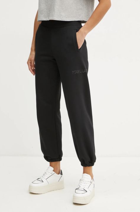 Karl Lagerfeld pantaloni de trening culoarea negru, neted, A1W10067