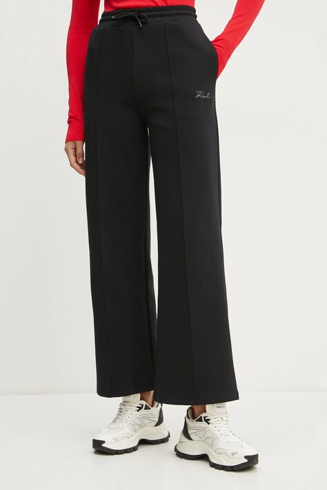 Karl Lagerfeld pantaloni de trening culoarea negru, neted, A1W10127