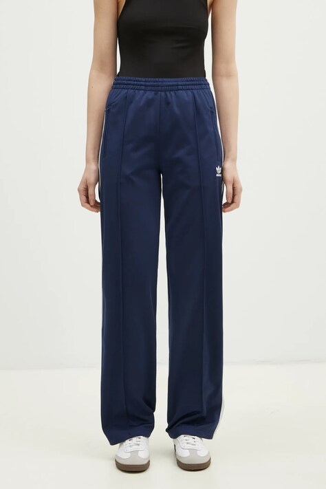 adidas Originals pantaloni de trening Firebird culoarea bleumarin, cu imprimeu, JC8285