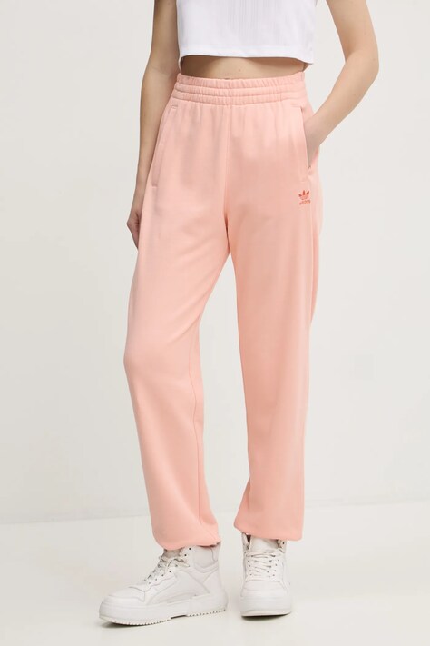 adidas Originals spodnie dresowe bawełniane Essential kolor pomarańczowy gładkie JD1525
