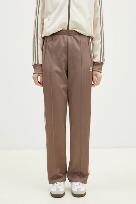 adidas Originals joggers Beckenbauer Classic brown color with an application JC5792