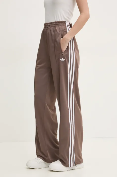 adidas Originals pantaloni de trening Firebird culoarea maro, cu imprimeu, JC8247