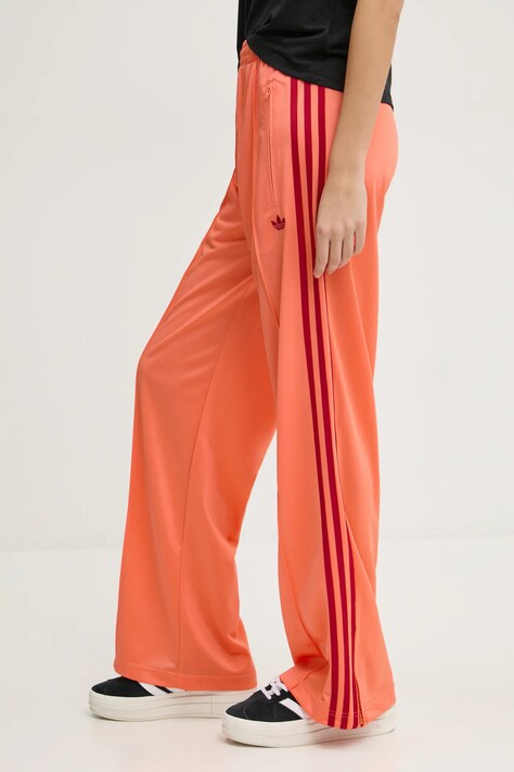 Kalhoty adidas Originals Firebird dámské, oranžová barva, vzorované, JP2309