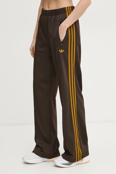 adidas Originals pantaloni de trening Firebird culoarea maro, modelator, JP2311