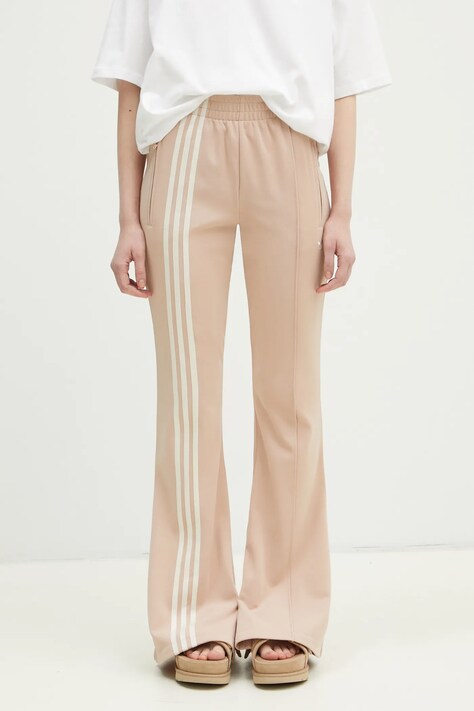 adidas Originals pantaloni de trening Firebird culoarea bej, cu imprimeu, JJ0935