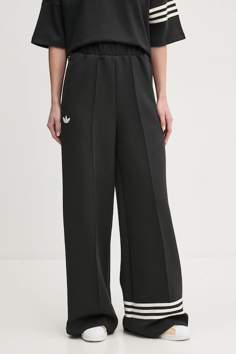 adidas Originals melegítőnadrág Neuclassics fekete, nyomott mintás, JI8516