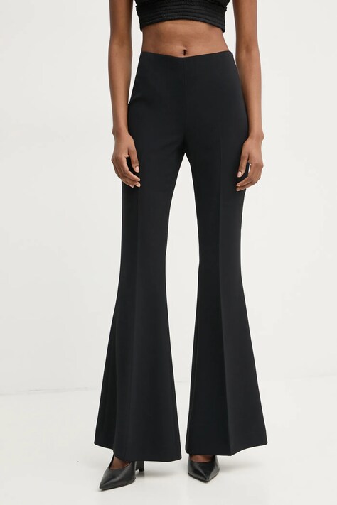 Kalhoty Twinset dámské, černá barva, zvony, high waist, 251TP2105