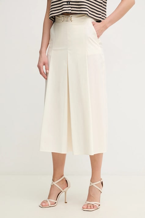 Φούστα και φόρεμα Twinset χρώμα: μπεζ, 251TT202C