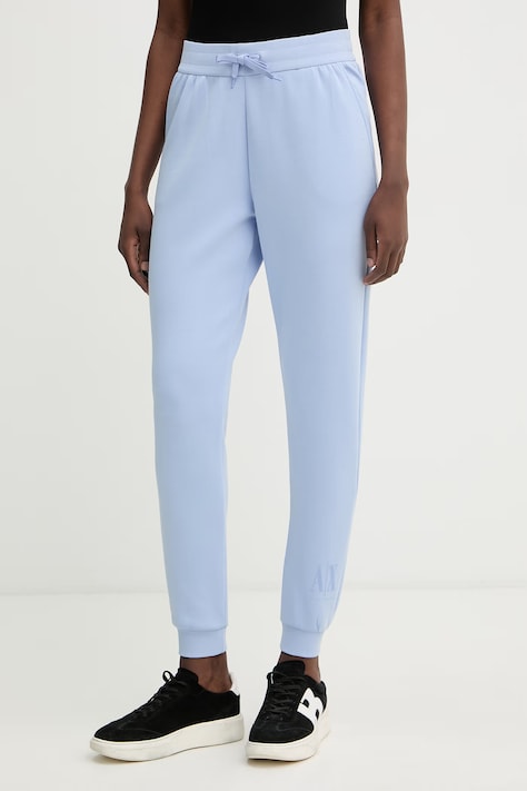 Armani Exchange спортивні штани жіночі блакитні regular waist XW000828 AF13397