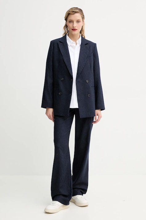 Вовняні штани A.P.C. pantalon jane — SS25-SPD0AD, темно-синій — фото 2