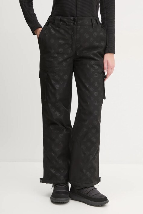 Guess pantaloni de schi culoarea negru, W4PB60 WH0K0