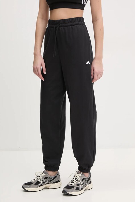 adidas pantaloni de trening Essentials femei, culoarea negru, neted, JD7999
