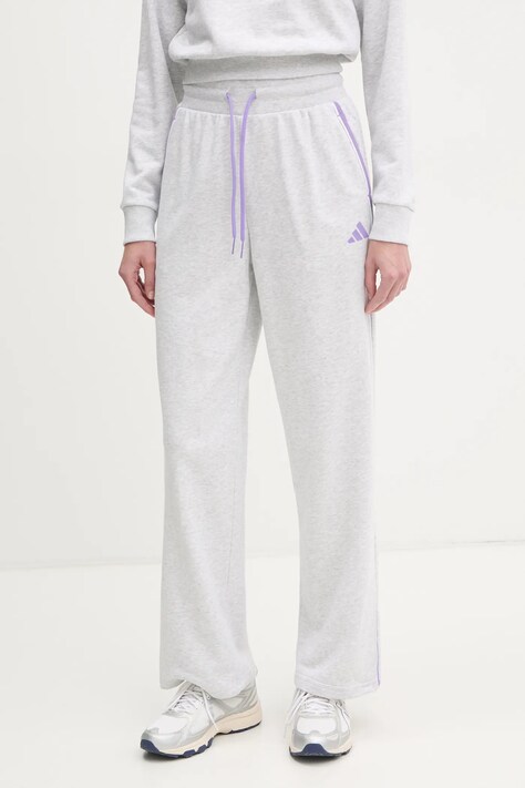 adidas pantaloni de trening W CB Color Pop culoarea gri, cu imprimeu, JN6992