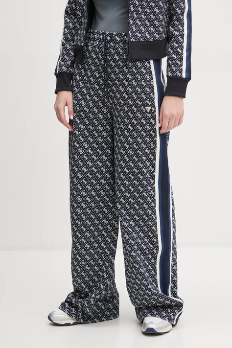 Guess pantaloni de trening JEAN femei, culoarea albastru marin, modelator, V5RB03 KCO90