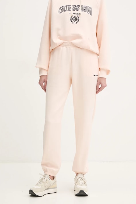 Παντελόνι φόρμας Guess MARGARET χρώμα: ροζ, V5RB02 KCLD1