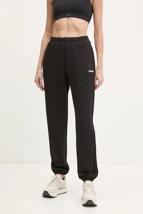 Спортен панталон Guess MARGARET в черно с апликация V5RB02 KCLD1