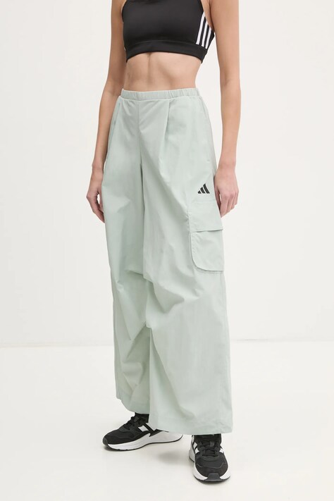 adidas pantaloni City Escape femei, culoarea gri, neted, JY0517