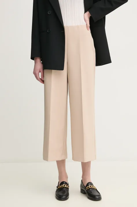 Joseph Ribkoff pantaloni femei, culoarea bej, fason culottes, high waist, 251265