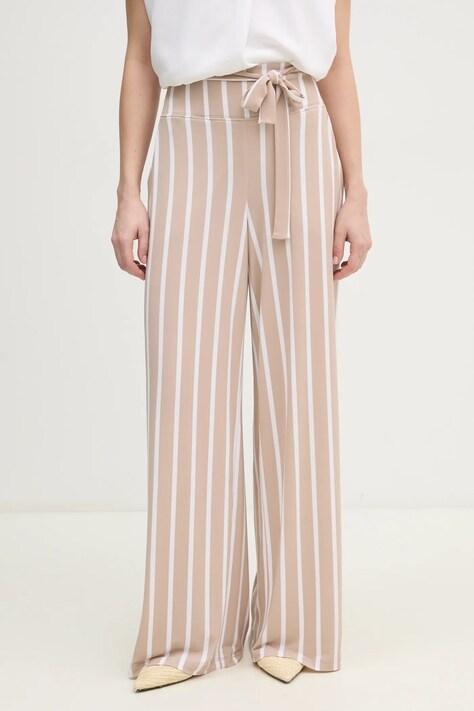 Joseph Ribkoff pantaloni femei, culoarea bej, drept, high waist, 241135S25
