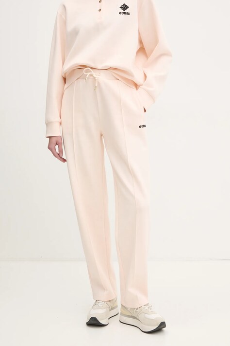 Спортивні штани Guess MARGARET колір рожевий однотонні V5RB01 KCLD1