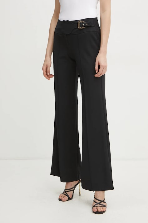 Брюки Versace Jeans Couture женские цвет чёрный прямые высокая посадка 78HAA104 N0356
