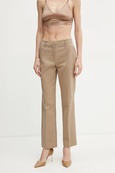 Marciano Guess pantaloni SHAYLA femei, culoarea bej, drept, high waist, 5RGB09 9544Z