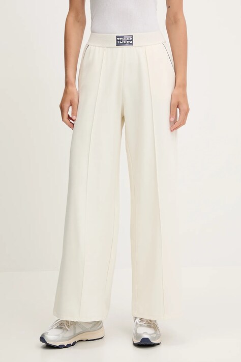 EA7 Emporio Armani pantaloni de trening culoarea bej, uni, AF13289.7W000502