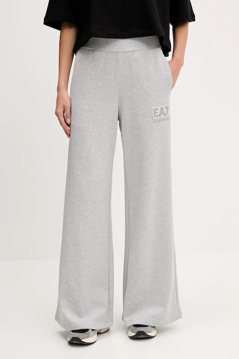 EA7 Emporio Armani spodnie dresowe damskie kolor szary melanżowe AF12473.7W000179