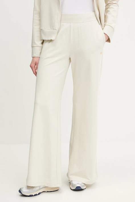 Спортивные штаны EA7 Emporio Armani цвет бежевый однотонные AF13135.7W000083