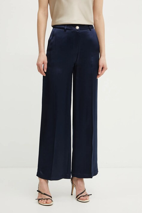 Marciano Guess pantaloni FANNIE femei, culoarea albastru marin, lat, high waist, 5RGB05 7248A