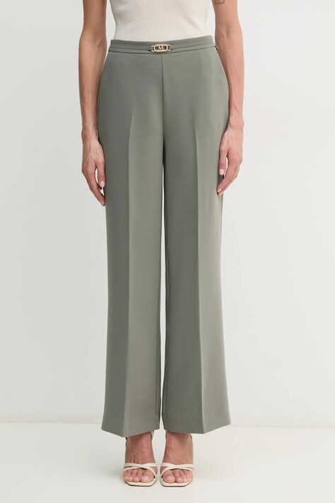 Marciano Guess pantaloni BECKY femei, culoarea verde, lat, high waist, 5RGB02 7115A