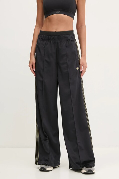 adidas Originals pantaloni de trening VELOUR TRCKPANT femei, culoarea negru, modelator, JI5755