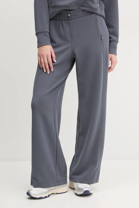 Dkny spodnie dresowe kolor szary gładkie DP5P3584