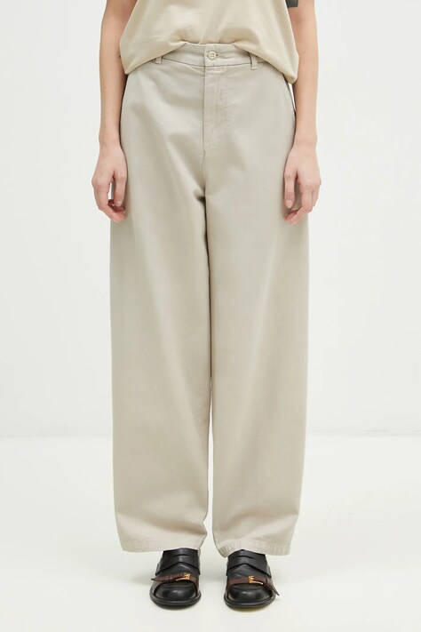 Βαμβακερό παντελόνι Carhartt WIP Brady Pant χρώμα: μπεζ, I033770.2LPGT