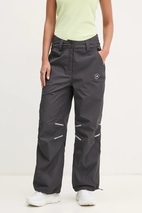 adidas by Stella McCartney pantaloni femei, culoarea negru, high waist, JI5248