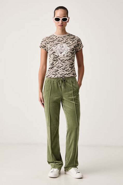 Juicy Couture штани flare жіночі велюрові TINA TRACK PANT — фото 2