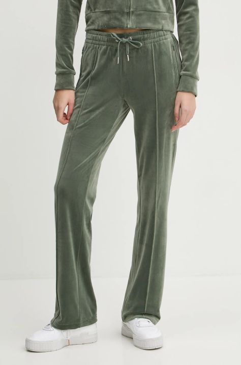 Juicy Couture pantaloni della tuta colore verde con applicazione JCAPW045