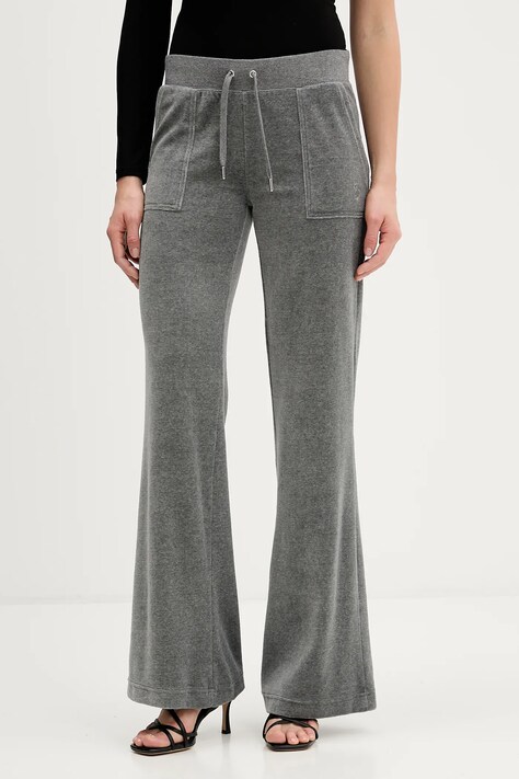 Juicy Couture spodnie dresowe kolor szary gładkie JCSEBJ001