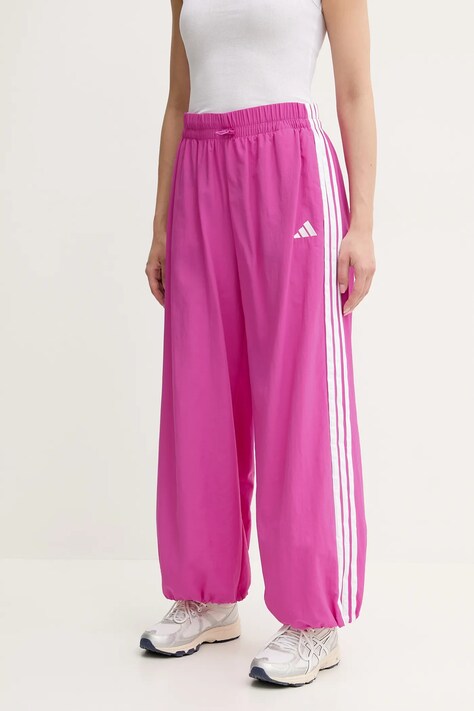 Tepláky adidas Essentials dámské, růžová barva, s aplikací, JC8167