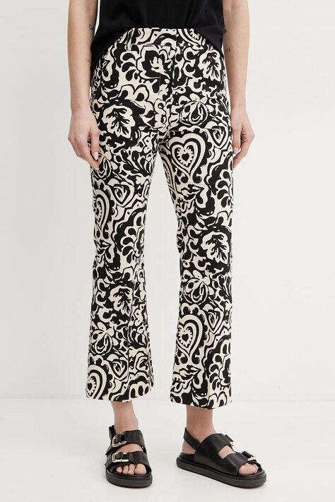 Брюки Weekend Max Mara женские цвет чёрный клёш средняя посадка 2515131122600