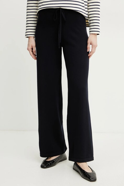 MM pantaloni de trening femei, culoarea albastru marin, neted, 2516331027600